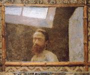 Edouard Vuillard Bamboo basket with a self-portrait mirror oil on canvas